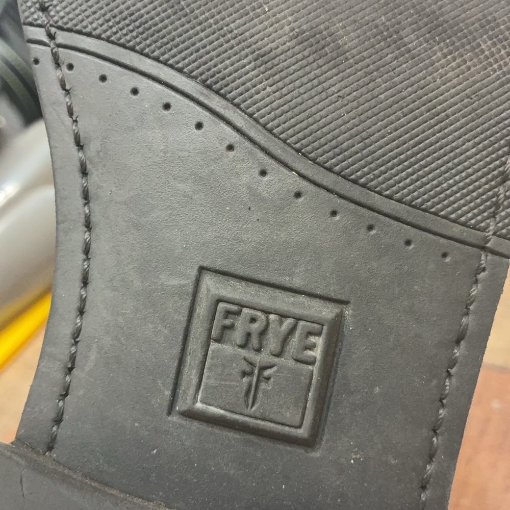 Frye Boots Mens Size 8.5 D 41.5 Black Leather Chelsea Ankle Pull On Dress Casual - Picture 7 of 7